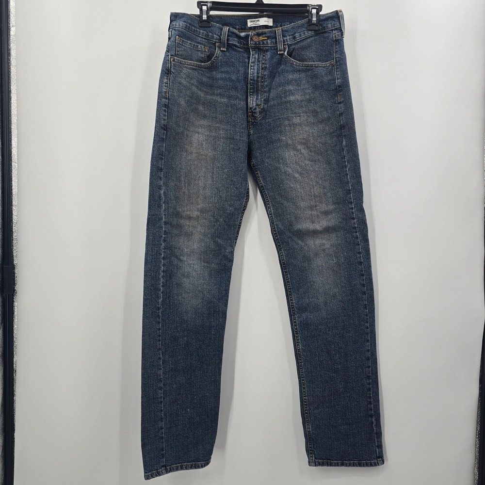 Signature by Levi Strauss & Co Pants Mens 33x34 Regular Fit Blue Medium Wash